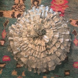 Beautiful ruffled round pillow